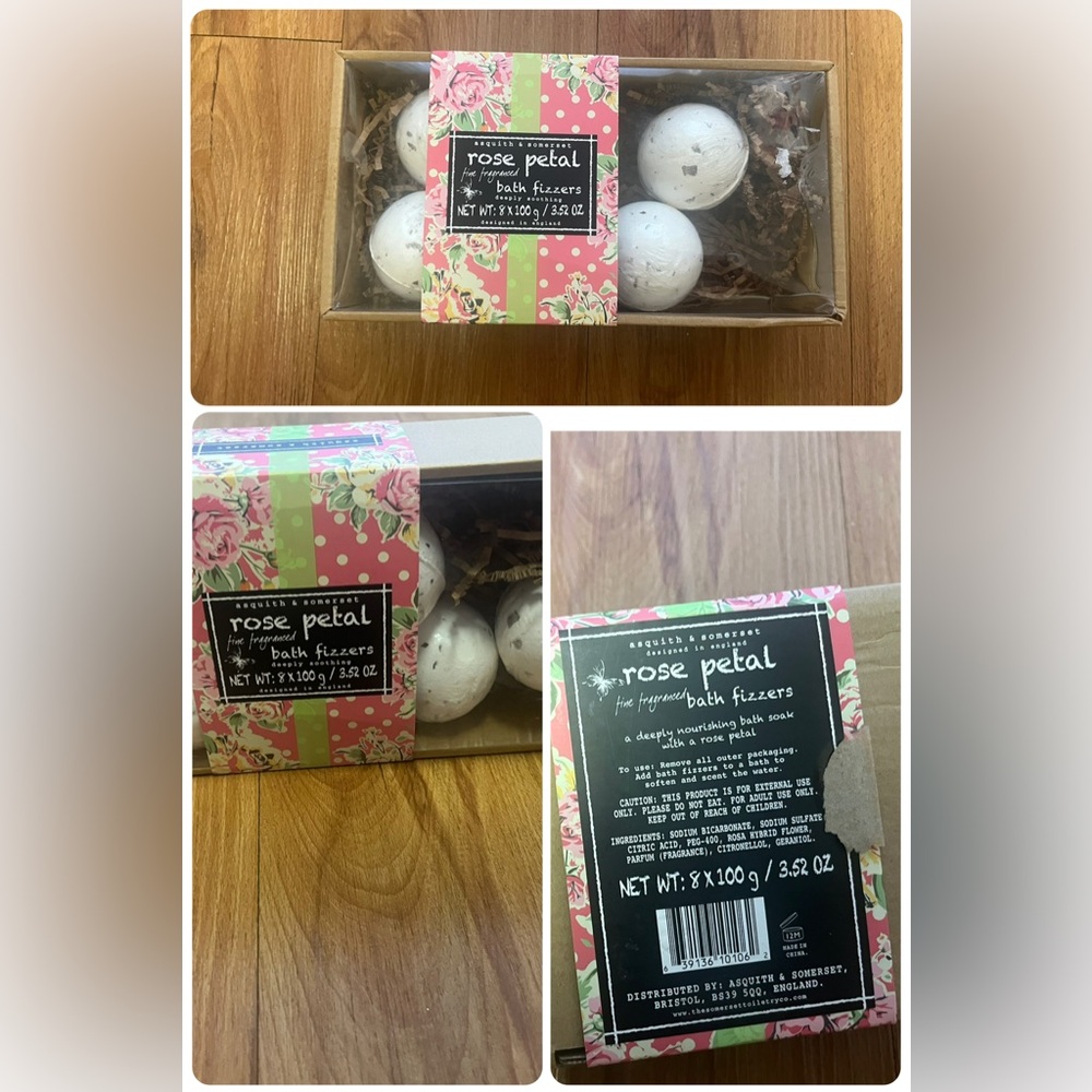 Rose Petal Bath Fizzers - White